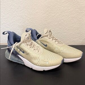 Nike Air Max Beige and Navy Sneakers